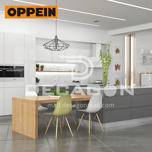  Modern design  UV lacquer with HDF kitchen cabinet-OP16-L11